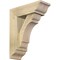 Ekena Millwork Olympic Traditional Rough Sawn Bracket w/ Offset Brace, Douglas Fir, 6"W x 16"D x 20"H BKT0604X16X20OLY01RDF - alternate 1